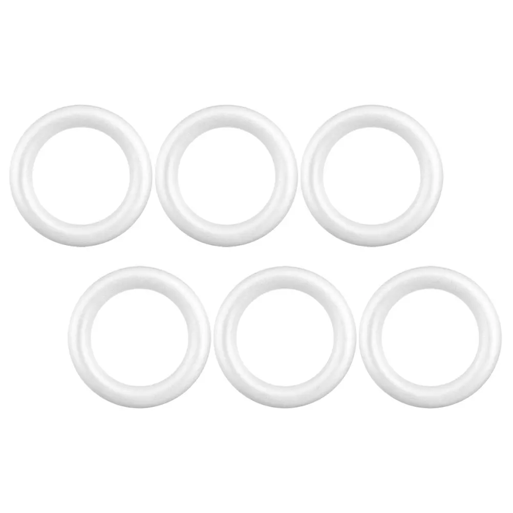 

6Pcs Foam Circle Christmas Decor Easy to Paint Craft Circles for Homemade Party Decor DIY Wreath Frame Art Craft Supplies