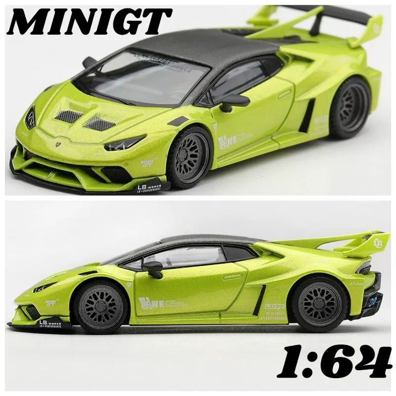 minigt-1-64-ランボルギーニ・ウラカン-lbwk-ワイドボディ仕様-ダイキャスト合金製ミニカー。男の子へのプレゼントや、机の飾りとして最適です。
