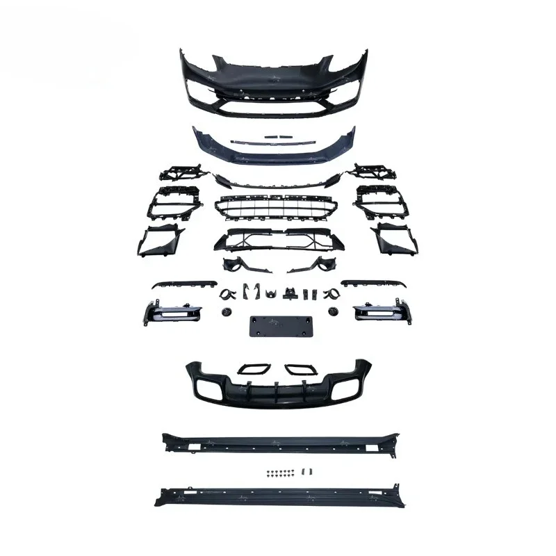New Car Bumper Bodykit for for 971 Upgrade to Turbo S Model with Racing Lips Grille Side Skirt Day Running Lights