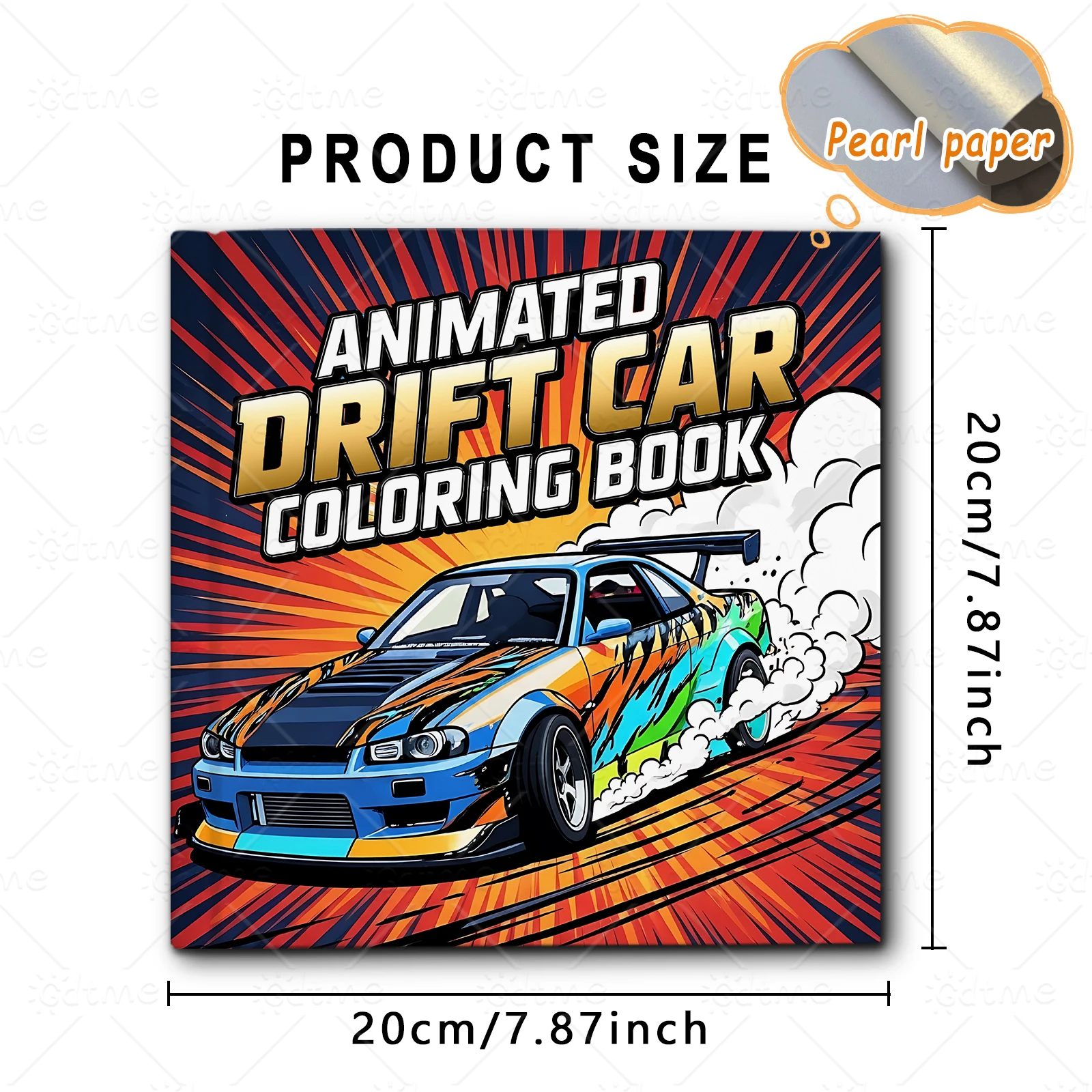ANIMATED DRIFT CAR Malbuch Simple Joys Stressabbau-Zeichenbuch Perfektes Geschenk für Party und Geburtstag Weihnachten – Detail 3