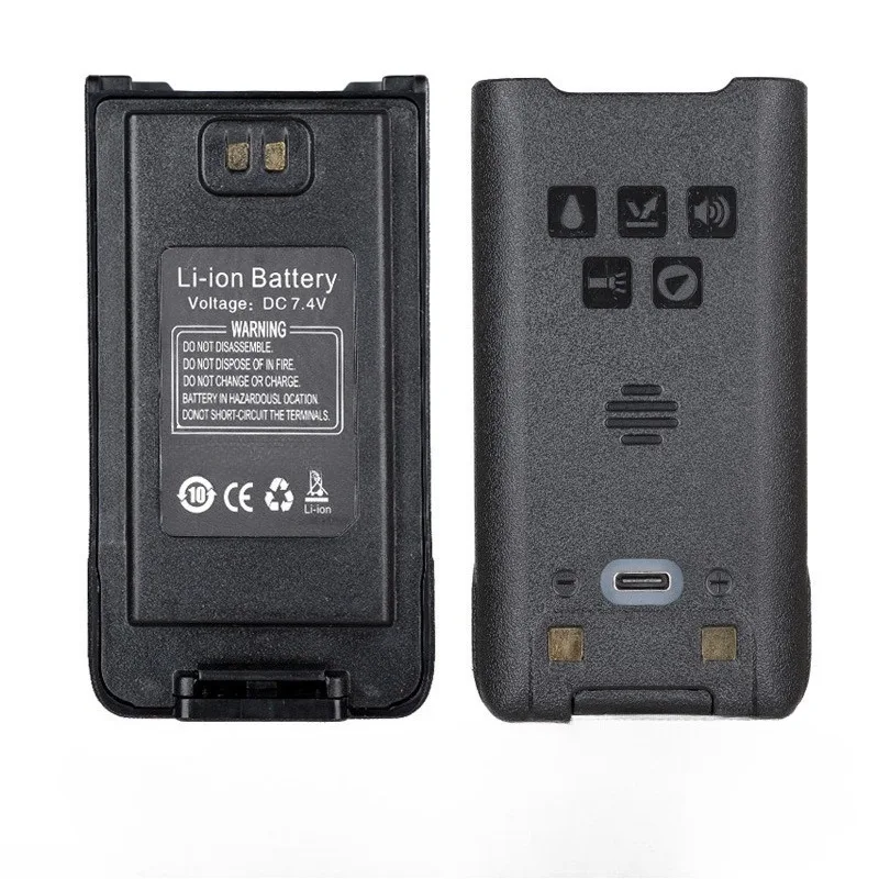 بطارية ليثيوم أيون جديدة عالية الجودة 7.4 فولت UV-9R Pro متوافقة مع Baofeng Walkie BL-9 تدعم شحن Type-C f2