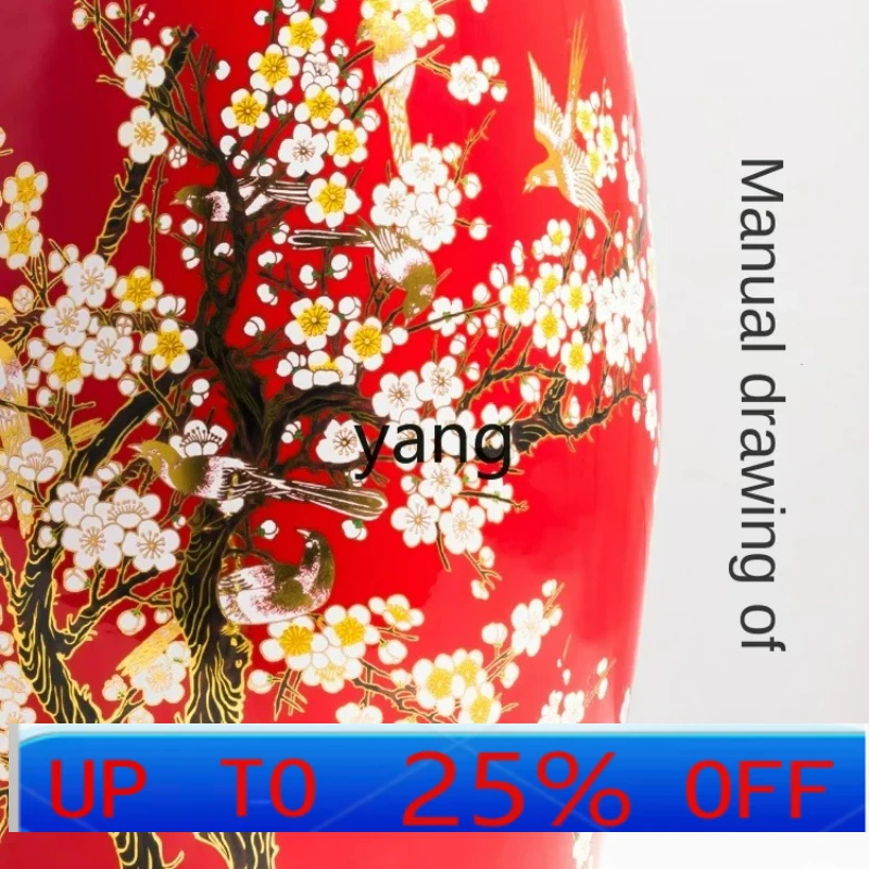 

LMM Jingdezhen Ceramic Rice Pot with Lid Household Earthenware M Bucket Insect-Proof Moisture-Proof Seal