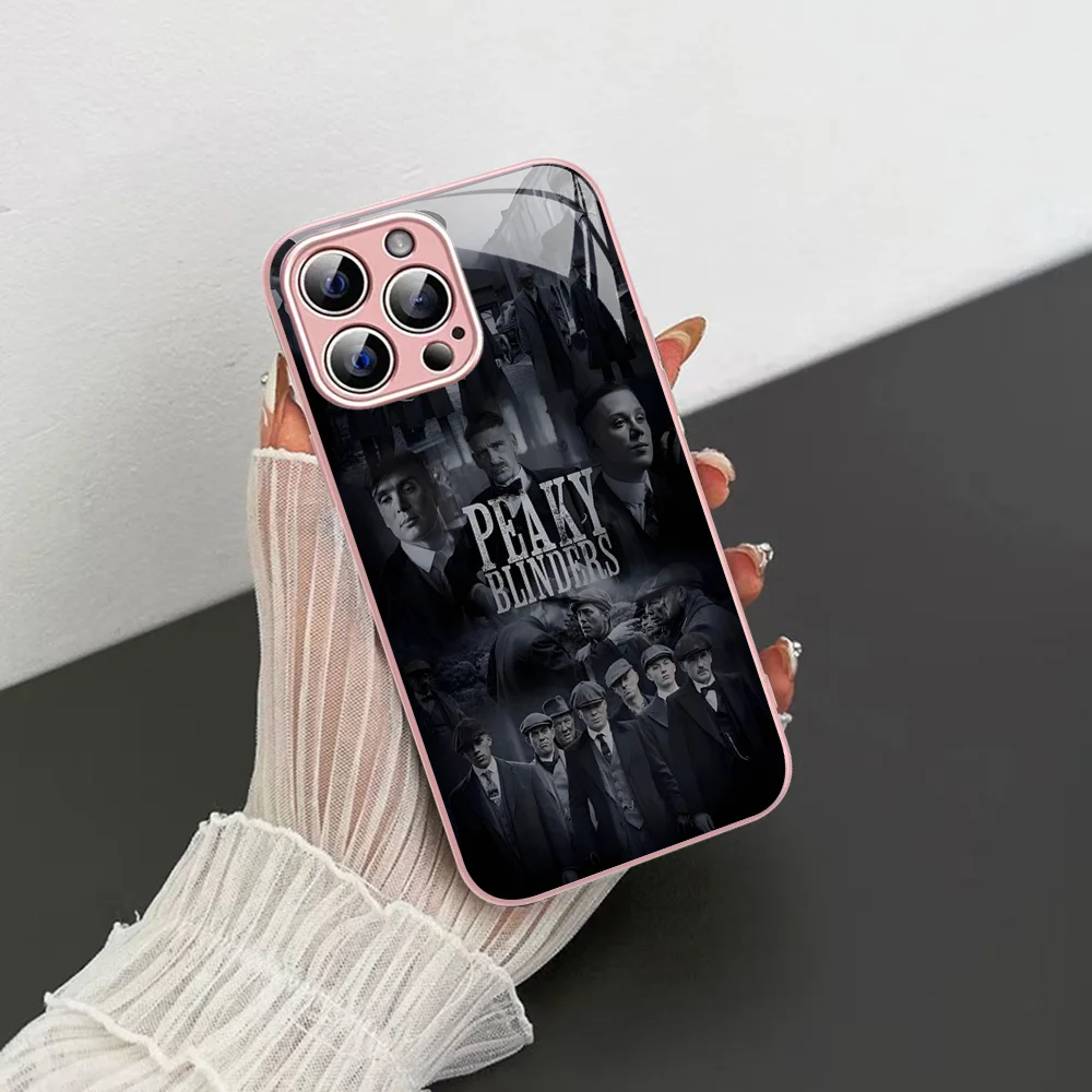 Thomas Shelby Peaky Blinders Phone Case Tempered Glass For Iphone 14 13 12 11 Pro Mini XS MAX 14Plus X XS XR Fundas