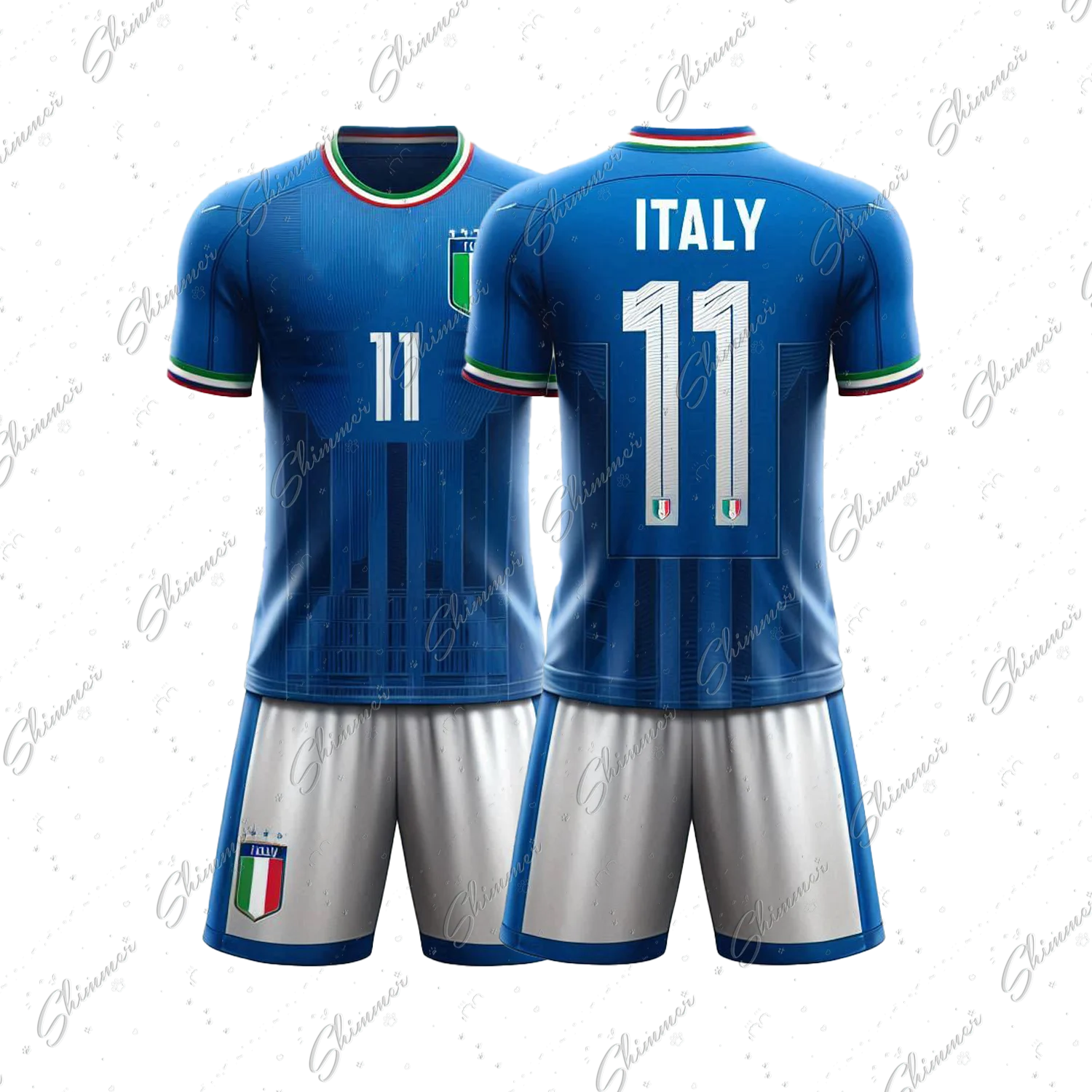 2024 European Cup Italy Jersey New Colorblock Design Adult Size Ronaldo Messi Sets for Children Football Children\'s Clothing