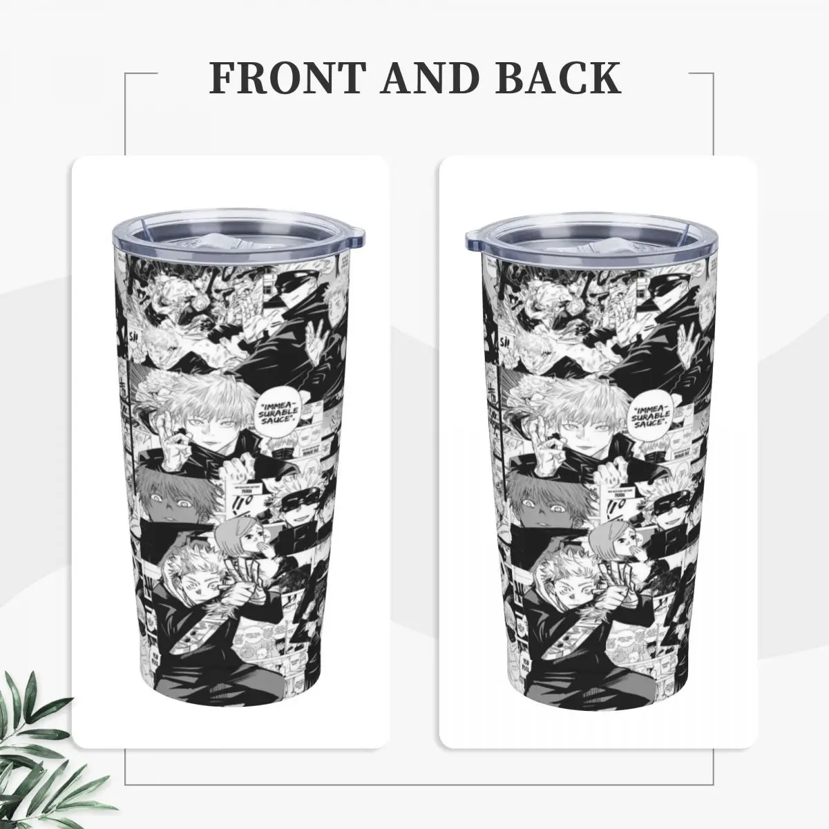 Stainless Steel Tumbler Manga Thermal Cups Anime Photo Collage Keep Heat Cold Drink Car Mugs Travel Custom Water Bottle