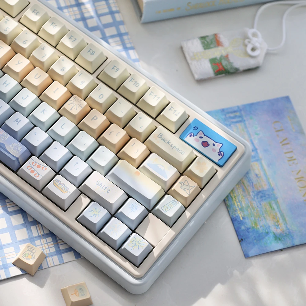 95 คีย์โปรไฟล์เชอร์รี่ PBT Keycaps Spark Conference Theme Key สําหรับคีย์บอร์ด 61/64/68/75 คีย์ AULA F75 KeyCap