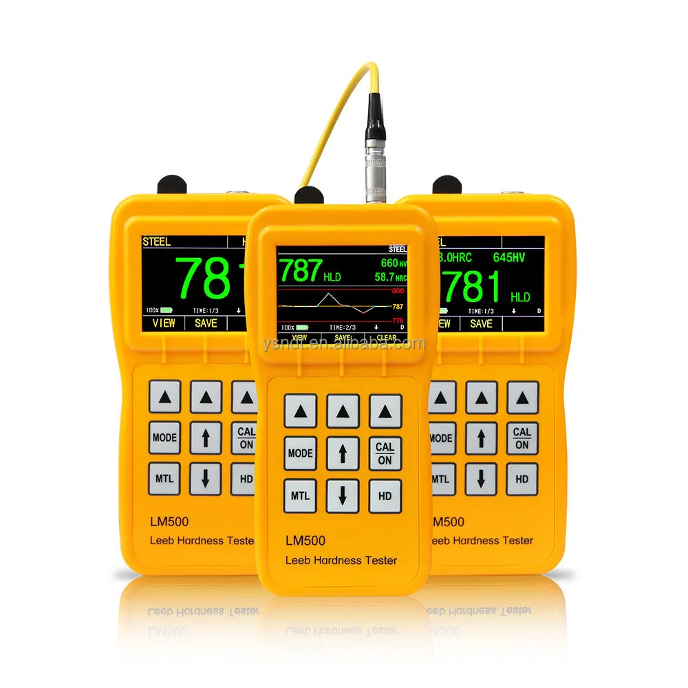 Portable Digital Leeb Hardness Tester Color Display Hardness Tester  Big Character Display 11000 Groups Storage