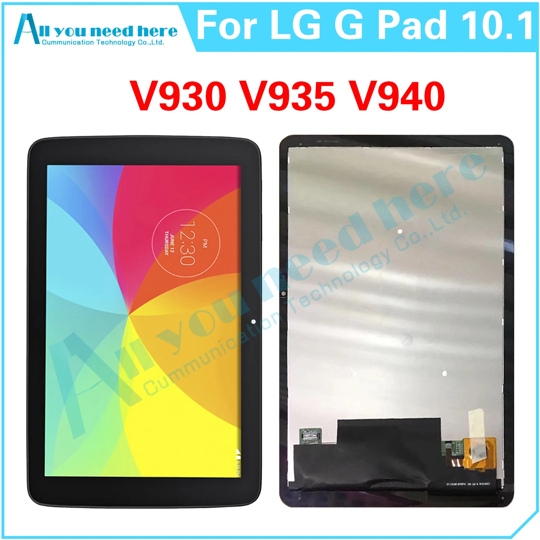 100% Test For LG G Pad 10.1 V930 V935 V940 LCD Display Touch Screen Digitizer Assembly Repair Parts Replacement