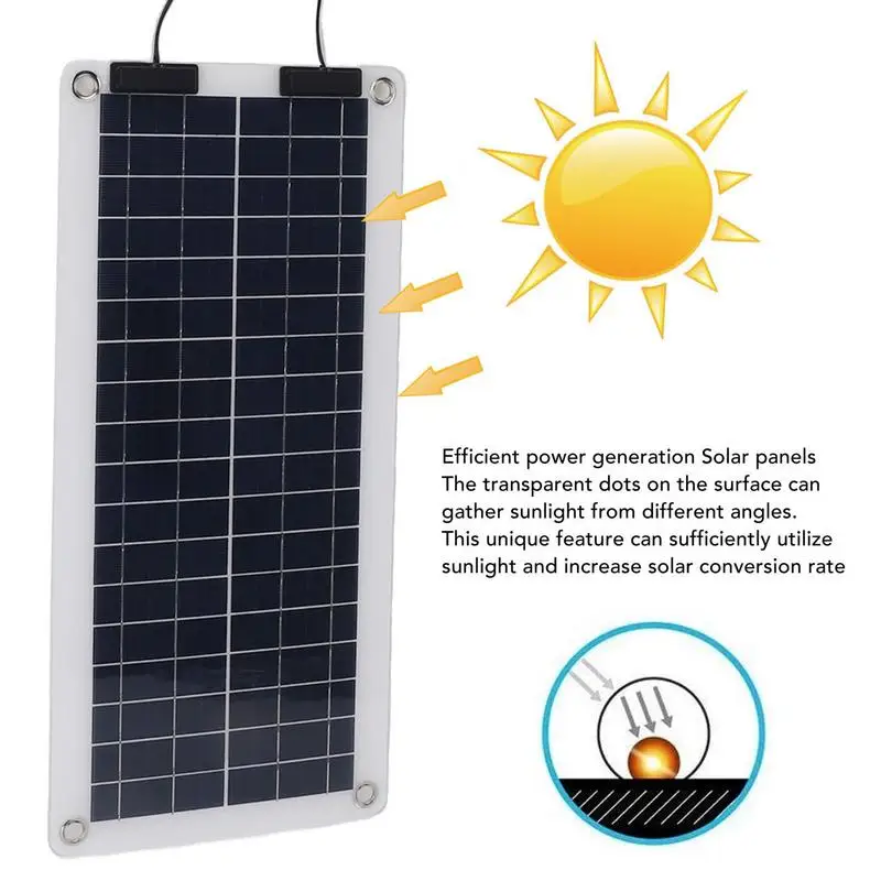 Cargador de batería Solar para coche, mantenedor impermeable de 100W, mantenedor de energía Solar, salida Dual para coche de 12V-24V