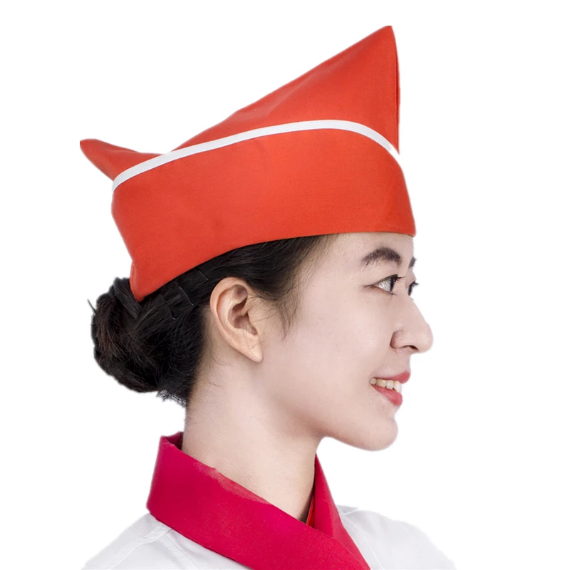 Japanese chef Boat cap restaurant sushi white cap baking gauze food men and women work hat waiter breathable cook hat