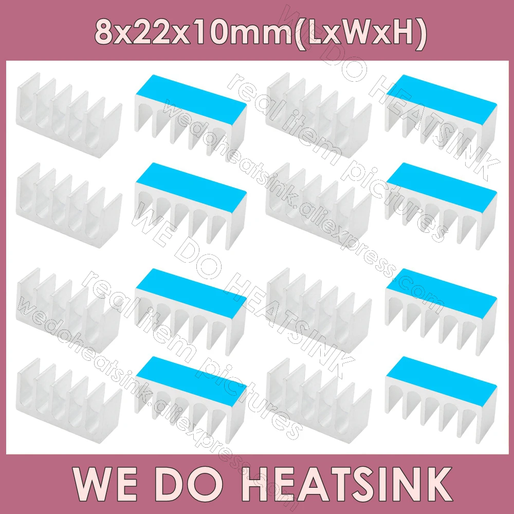 Aluminum Heatsink 8x22x10mm / 0.31x0.87x0.39