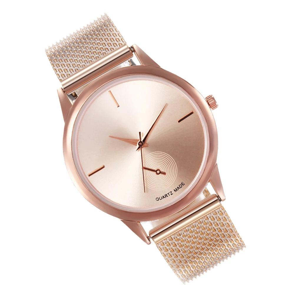 Orologio da donna al quarzo Orologi digitali per ragazze da polso Lady Ladies Specchio in vetro ordinario Donna Studente Moda semplice