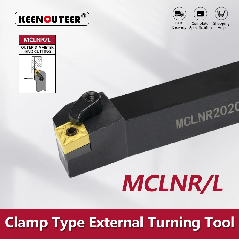 MCLNR1616 MCLNR2020 MCLNR2525 MCLNR3232 External Turning Tool MCLNR MCLNL Lathe Bar Turning Holder CNC Cutting Tool Cutter Bar