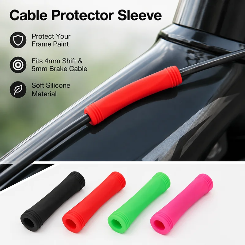 1pc Bicycle Cable Frame Protector Silicone Sleeve 4mm Shift 5mm Brake Housing Anti-Scratch MTB Road Bike Accessory