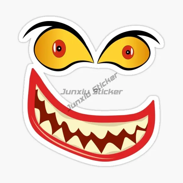 

Evil Eyes and Mouth Eye Car Stickers Car Racing Vinyl Self-adhesive Waterproof and Sunscreen Decals