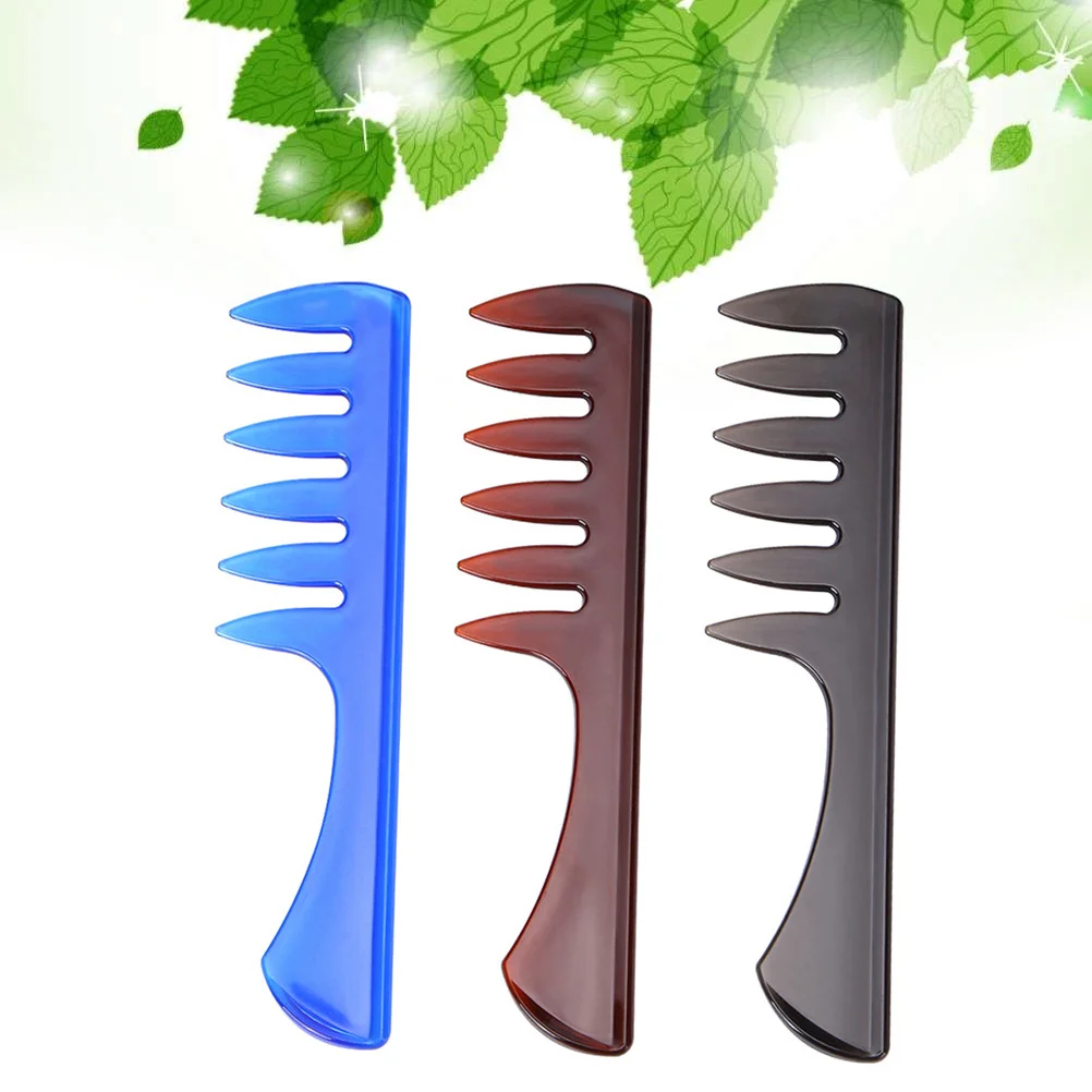 

3Pcs Hair Comb Set Wide Teeth Professional Smooth Scalp Massage Hair Spray Organizer for Man Hairdressing Accessories Home Use