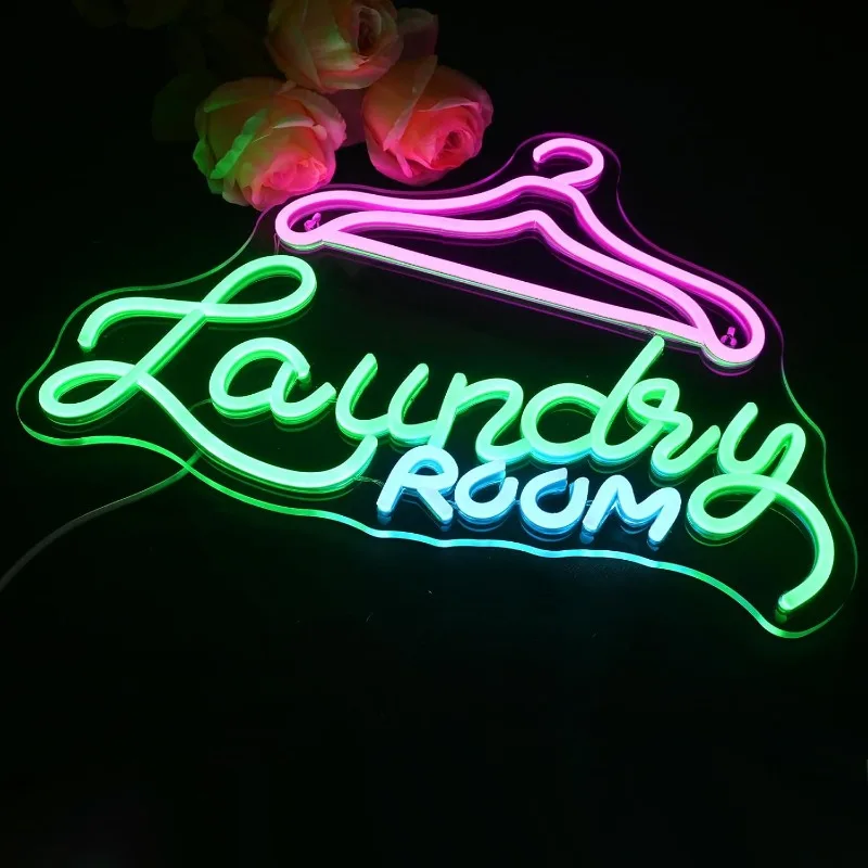 XM Laundry Room Neon Wall Decor  LED Neon for Home Laundry MATS Washroom Shower Decor Gifts Room Decor  Gaming Room  حفلات