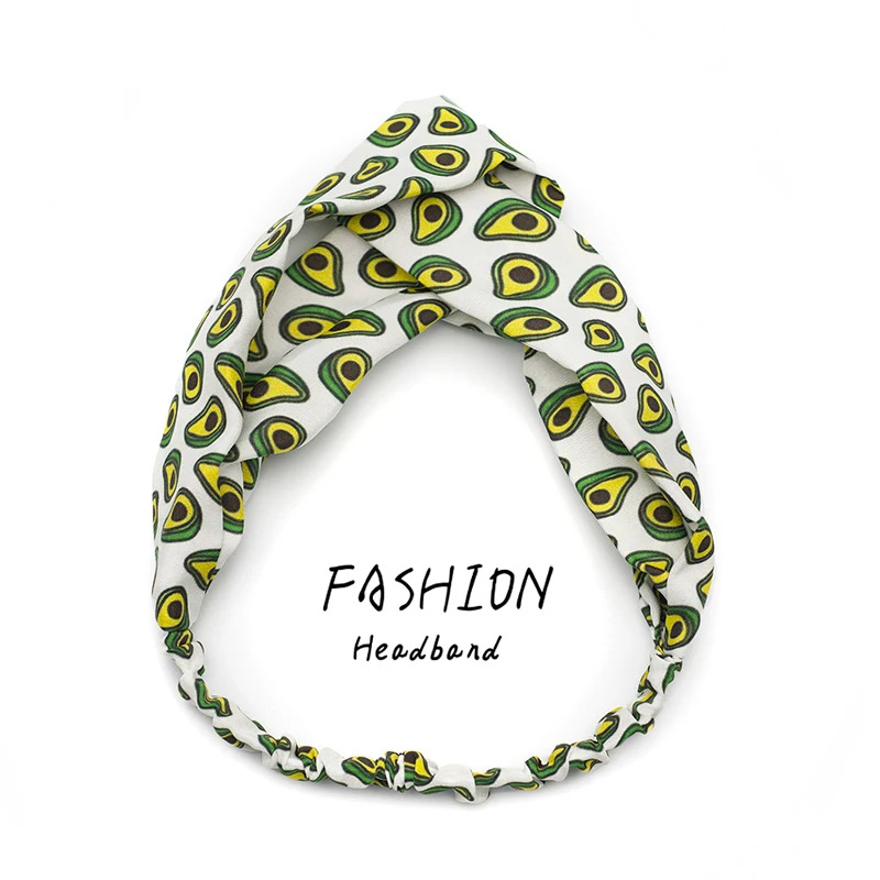 2021 Women avocado Bandanas HairBands Turban Headwear Head Wrap Women Hair Accessories for Women girls Hair Bands ladies Hoop