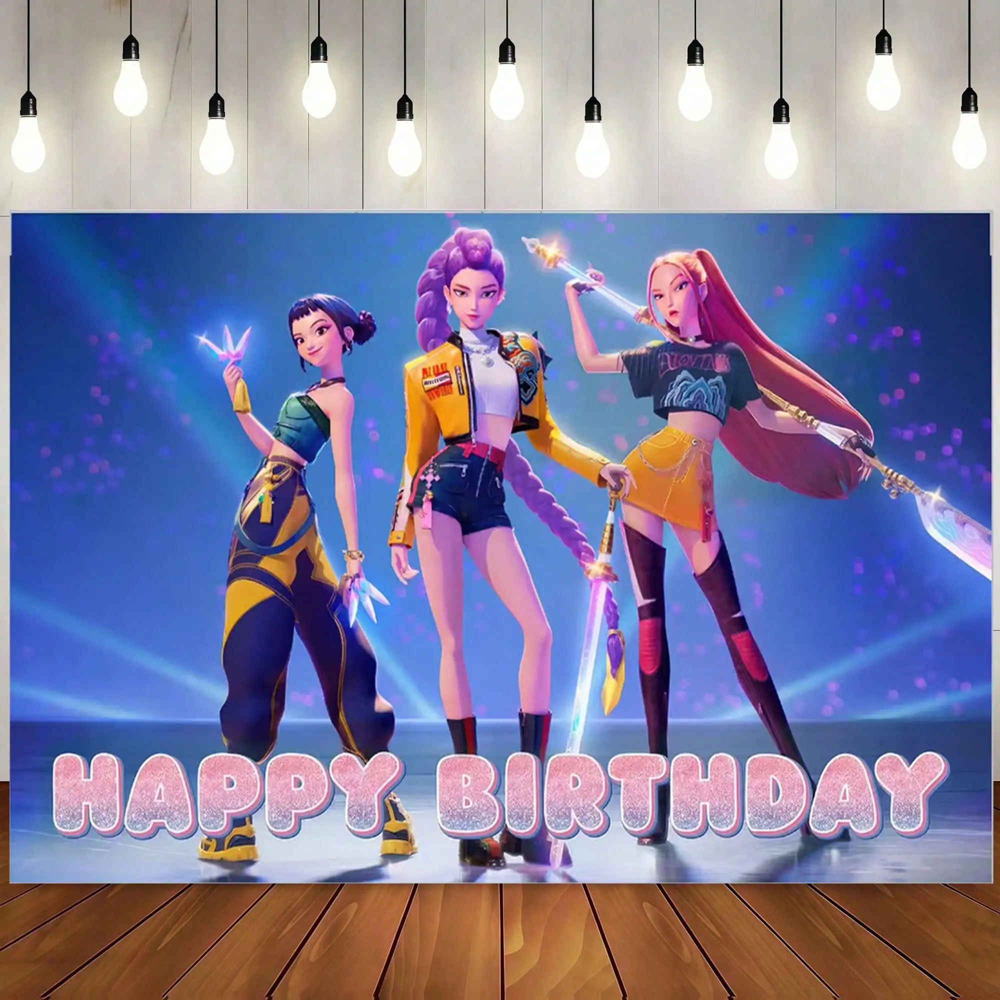 

1 шт. Фон для фотосессии в стиле K-pop для девичьей группы, декор для вечеринки в честь дня рождения, реквизит для праздничного оформления