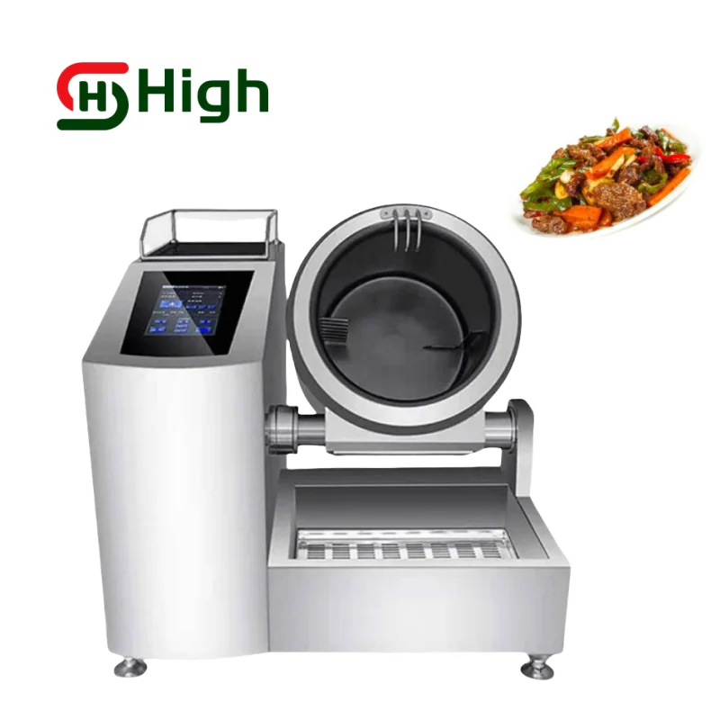 Commercial Auto Drum Rotating  Electric Fried Rice Automatic Stir Fry Robot Wok Machine