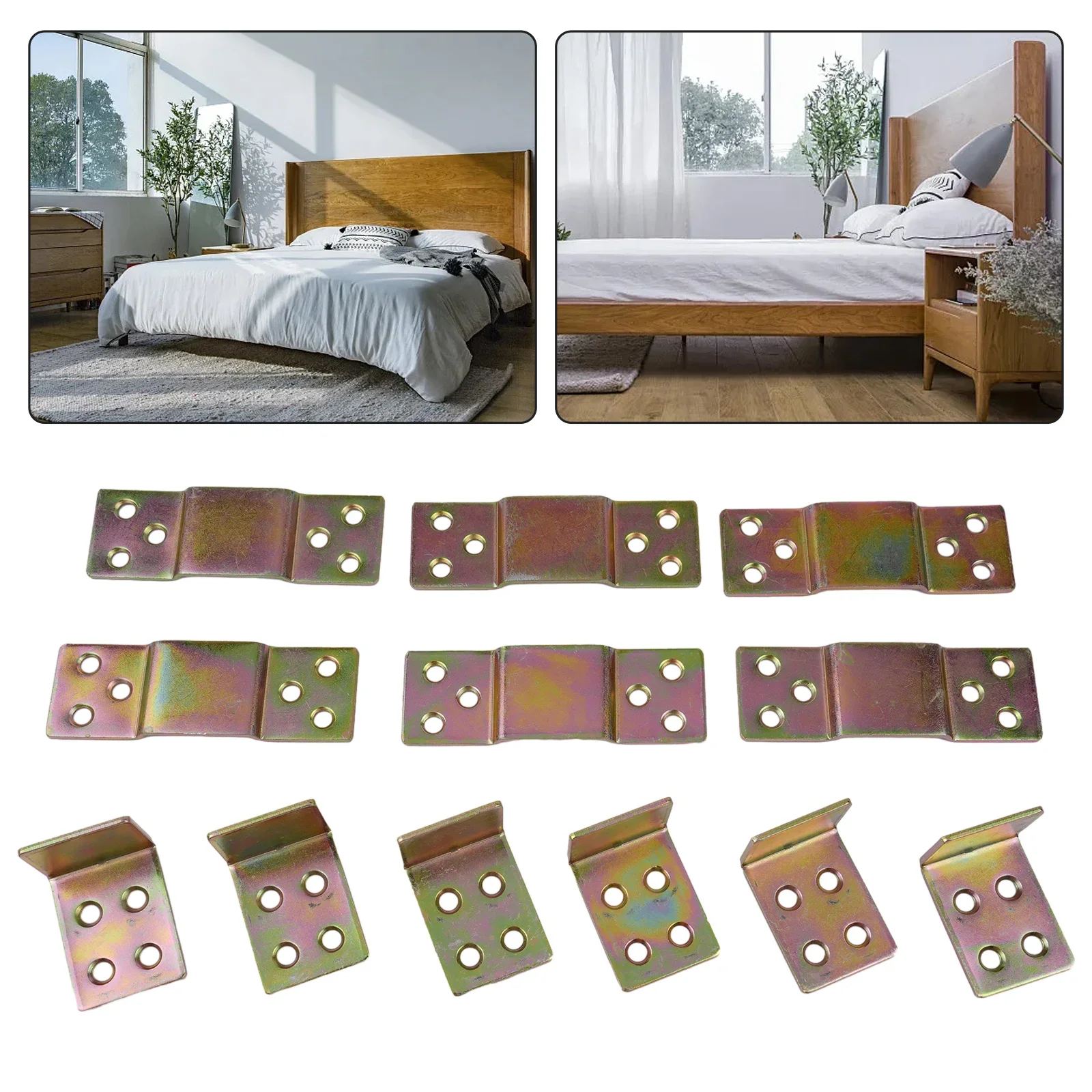 

Building Bed Rail Bracket Iron 10pc Color Zinc Braces Brackets Fastener Fitting Furniture Connector Wood Bed Rail