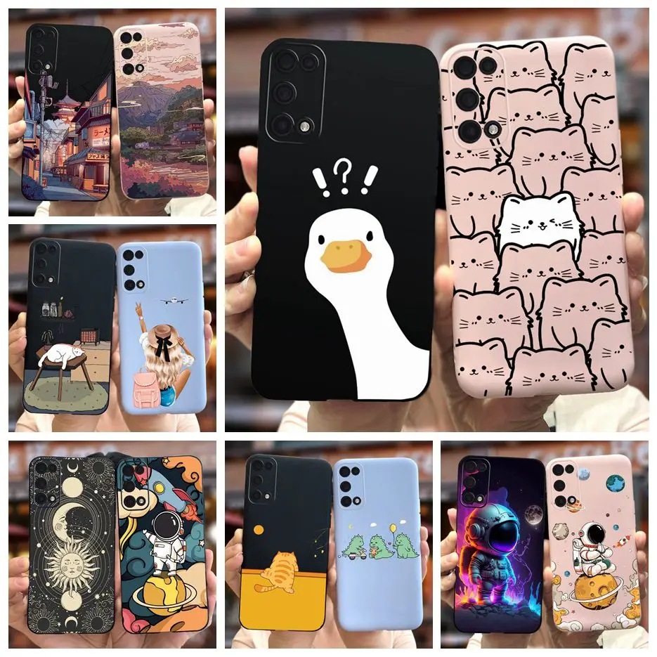 For Realme 7 5G Case RMX2111 Stylish Candy Painted Cover Soft Silicone Phone Case For Relme 7 Pro Realme7 Global Back Cover Bags