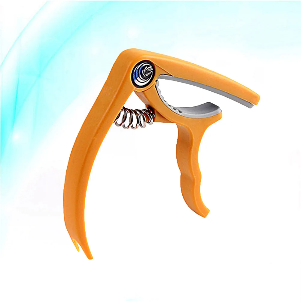 

Capo Guitar Picks Tune Clamp Key Trigger Capo Clip-on Tuner for Acoustic Electric Guitar Ukulele Banjo Mandolin (Orange)