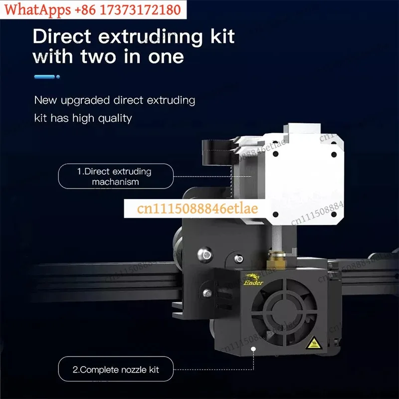 k03 Upgraded Direct Drive Extruder Kit for Ender 3 Ender 3 Pro 3D Printer, 42-40 Stepper Motor Hotend, 1.75mm Fan Cables Parts
