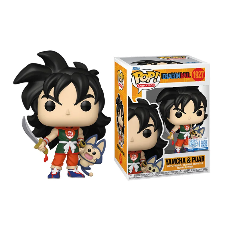 

Dragon Ball Funko Pop Anime & Manga Yamcha & Puar Peripheral Tide Play Figure Ornaments Toy for Boys Gift Collectible Model