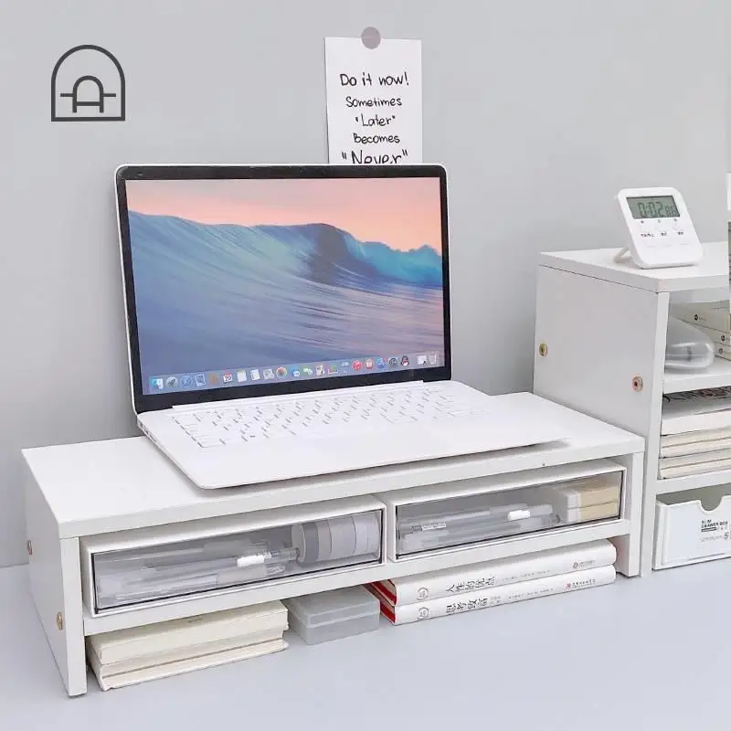 Laptop Desktop Erhöhung Rack Schublade Büro Station Desktop Lagerung Desktop