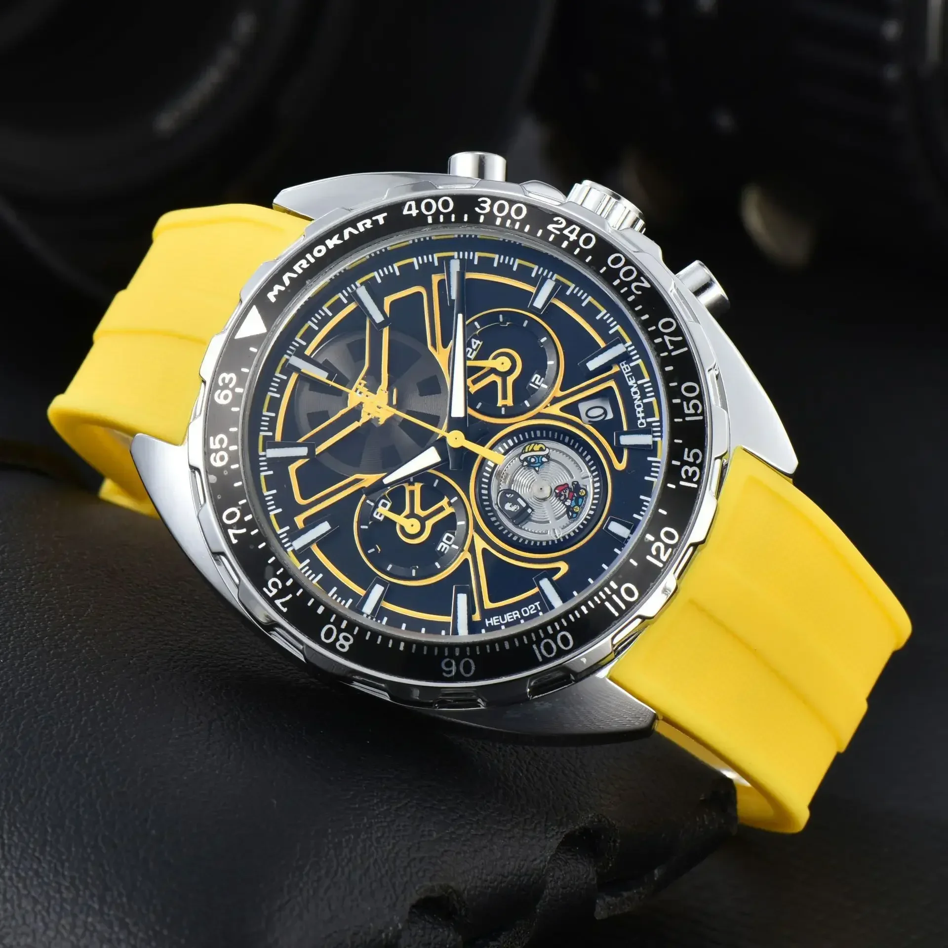 2025 ساعة كوارتز أوتوماتيكية فاخرة للرجال كريستال الياقوت 30 متر مقاوم للماء كرونوغراف تاريخ مضيء أعمال من الفولاذ المقاوم للصدأ