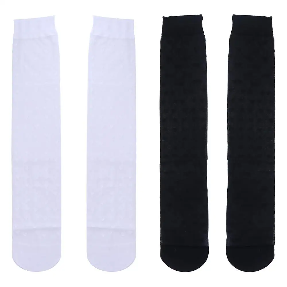 

Love Heart Glass Filament JK Uniform Accessories Girls Gift Long Tube Hosiery Korean Style Lolita Calf Socks Women Stockings
