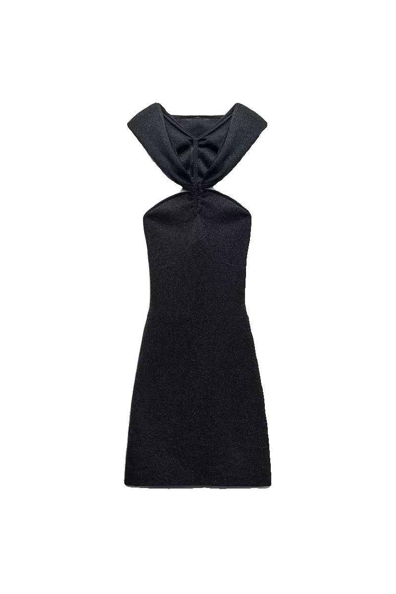 فستان نسائي عصري مثير بفتحة رقبة وصل حديثًا لربيع الخريف بخصر عالٍ على الطراز الكوري ورقبة على شكل حرف v تنورة قصيرة فستان من...