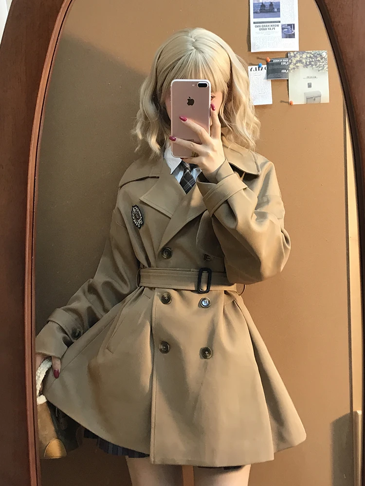 

Casual Briti Sle JK orm ort Coat Jaet Women's Commuter Autumn Winter New Loose Fit Suit Outerwear Korean Version
