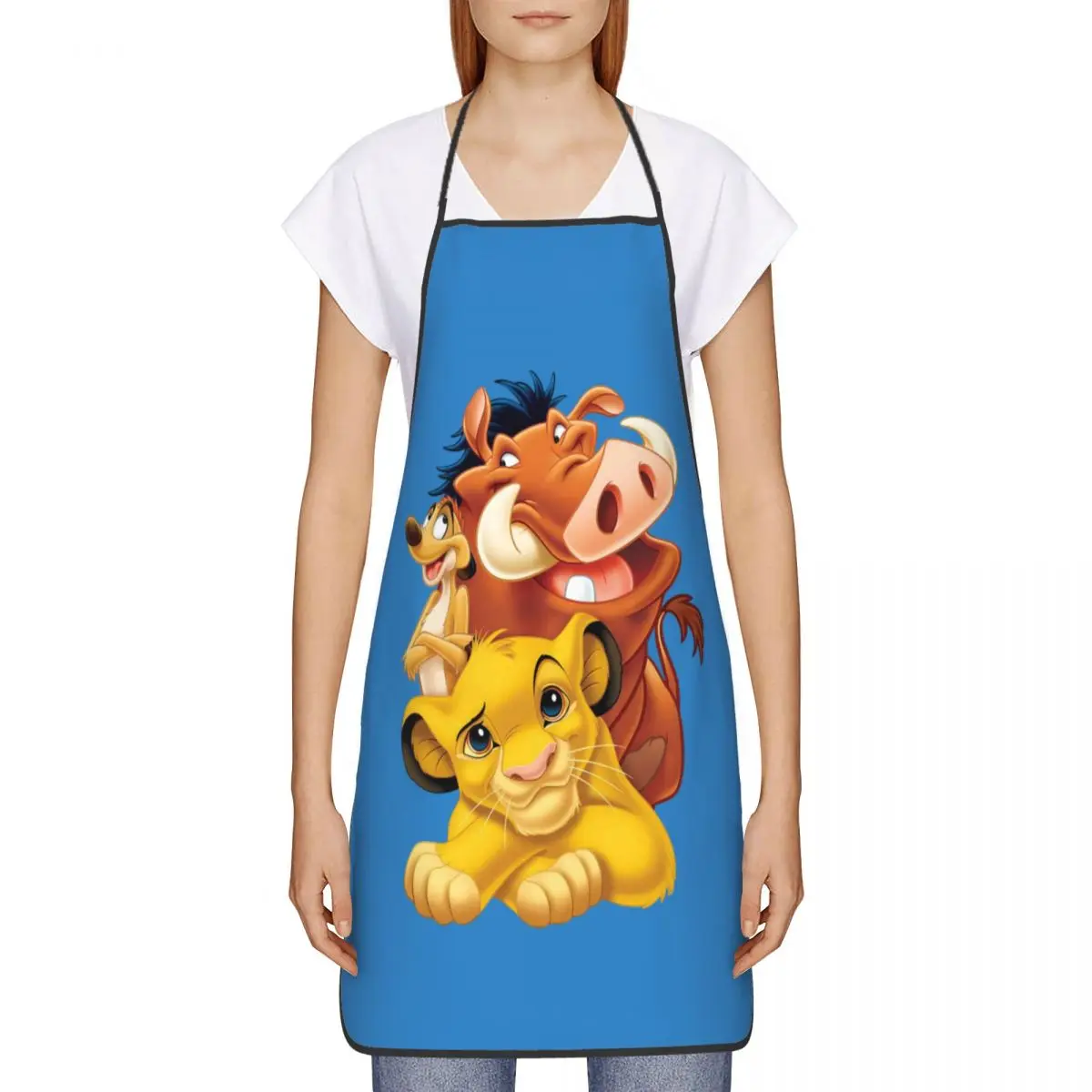 Custom Bib The Lion King Simba Apron Men Women Unisex Adult Chef Cooking Kitchen Cartoon Movie Tablier Cuisine Painting