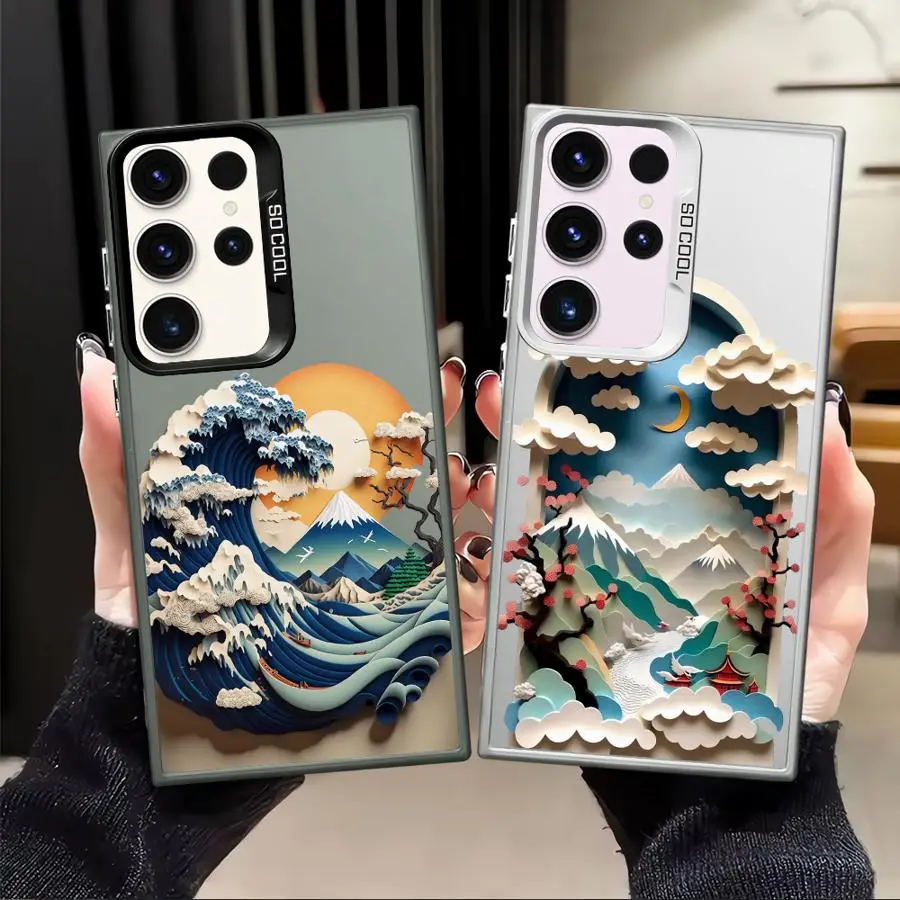 حافظة لهاتف سامسونج جالاكسي S25 نوت 20 الترا S22 S20 Plus S21 S23 S23 S24 FE تعليق السماء الصيفي #1