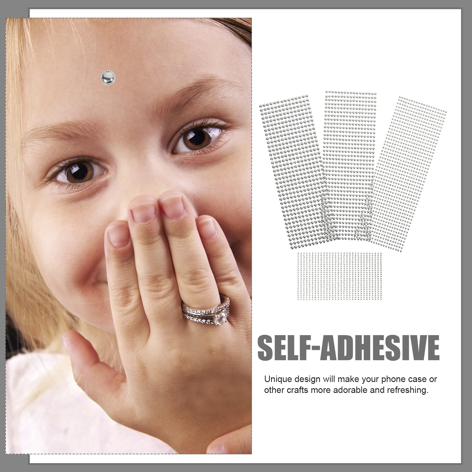 4 folhas rosto pérola adesivos auto adesivo pérolas para maquiagem prego olho diy artesanato decorativo gemas faciais pérola adesivos