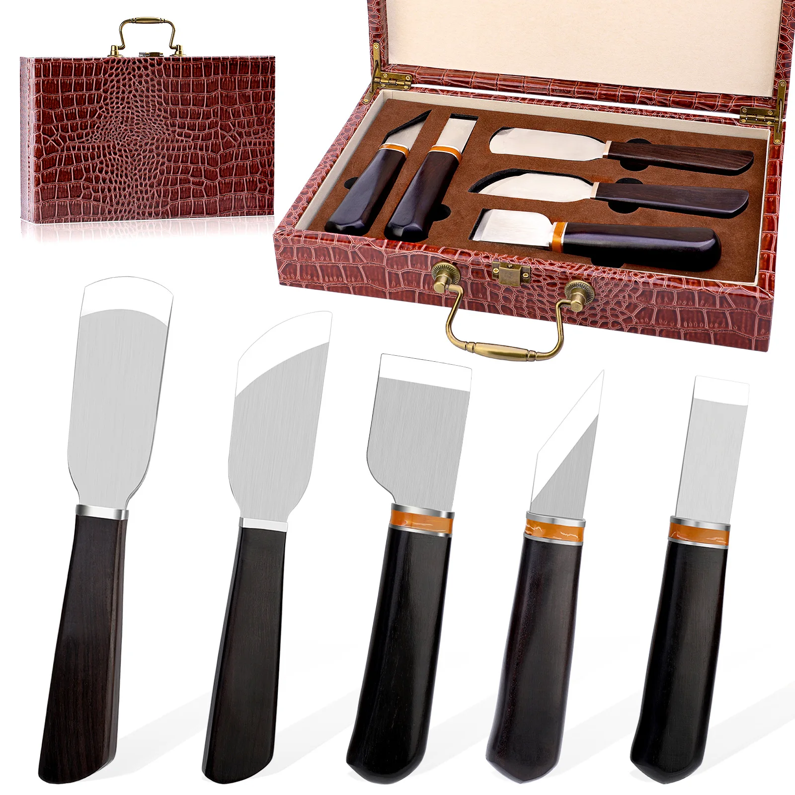 Premium Box Packed Leather Craft Tool Kit with Hand Sewing Supplies for DIY Handmade Bags, Belts and Leather Projects