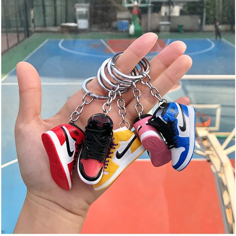 2025 explosions shoe key chain, bag key chain pendant 3d mini basketball shoes jewelry creative personality pendant