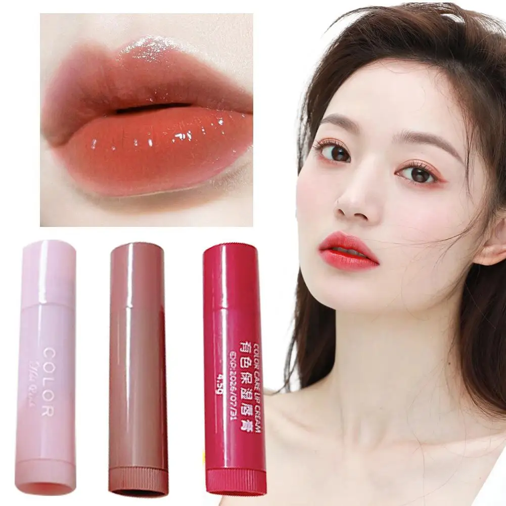 Bálsamo labial anti-seco hidratante, fácil de transportar, batom anti-cracking, tonalidade labial colorida, maquiagem cosméticos, 1 pc, 3pcs