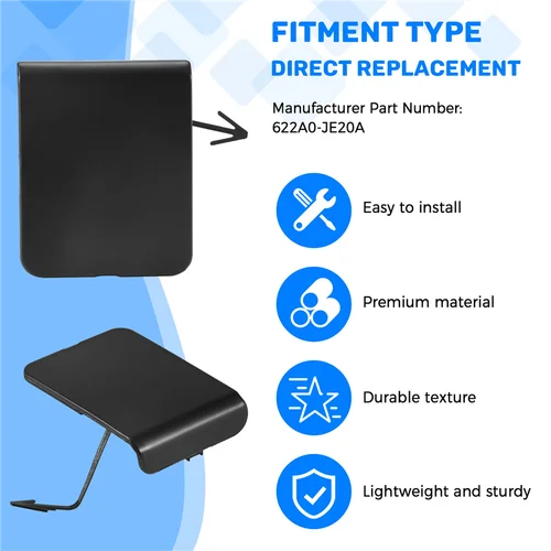 Imagen 2 del producto Cubierta de gancho de remolque de parachoques delantero, tapa de carcasa para Nissan Qashqai 2008-2015 622A0-JE20A-A99D