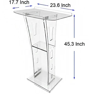Plexiglá pulpit to school church, Modern Clear Acrylic Podium, Pulpito Grosso Church 10 Main Pulpit Sales - №2