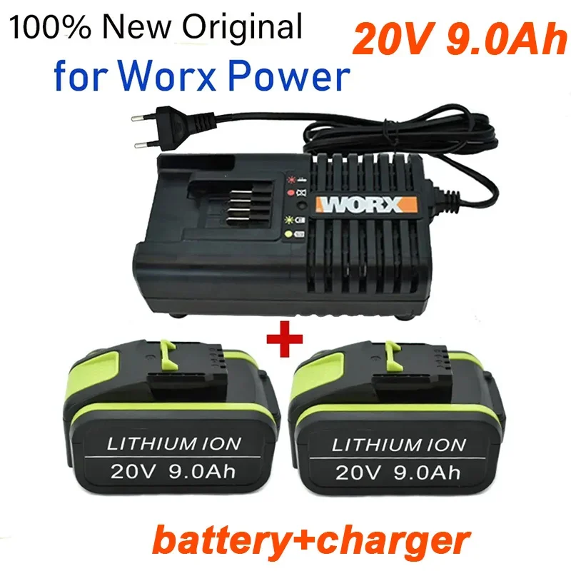 

WORX 20V 9Ah electric tool charging lithium battery replacement battery WA3551 WA3553 WX390 WX176 WX178 WX386 WX678 with charger