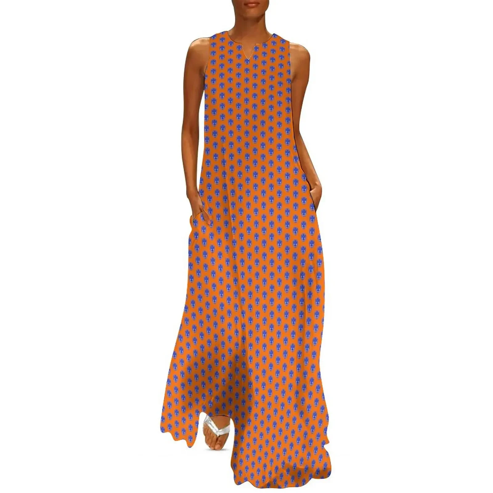 

BLUE gator face Long Dress Elegant gown Long dress ladies dresses for women 2025 Woman clothing Dress