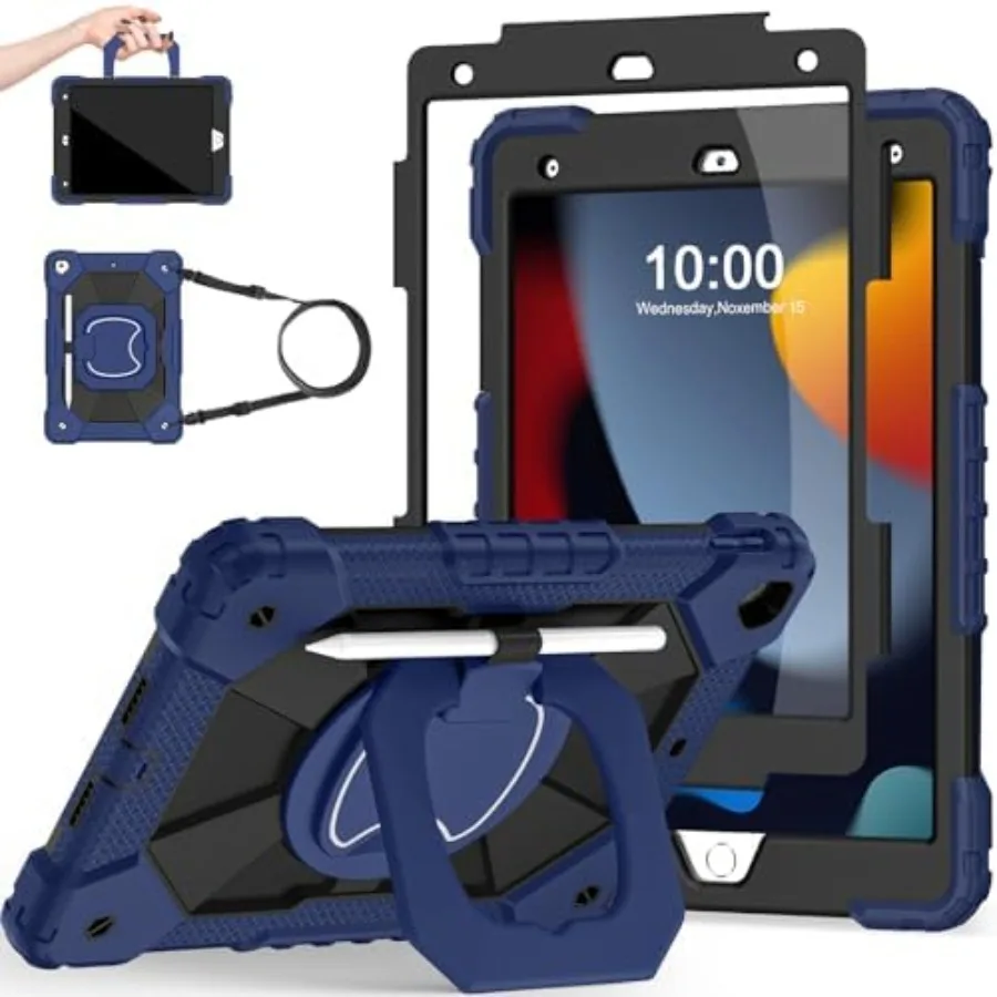 

Case for iPad 9th Generation iPad Case 9th 8th 7th Generation iPad 10.2 Inch iPad 9th Gen Cover with Screen Protector Pen Holde