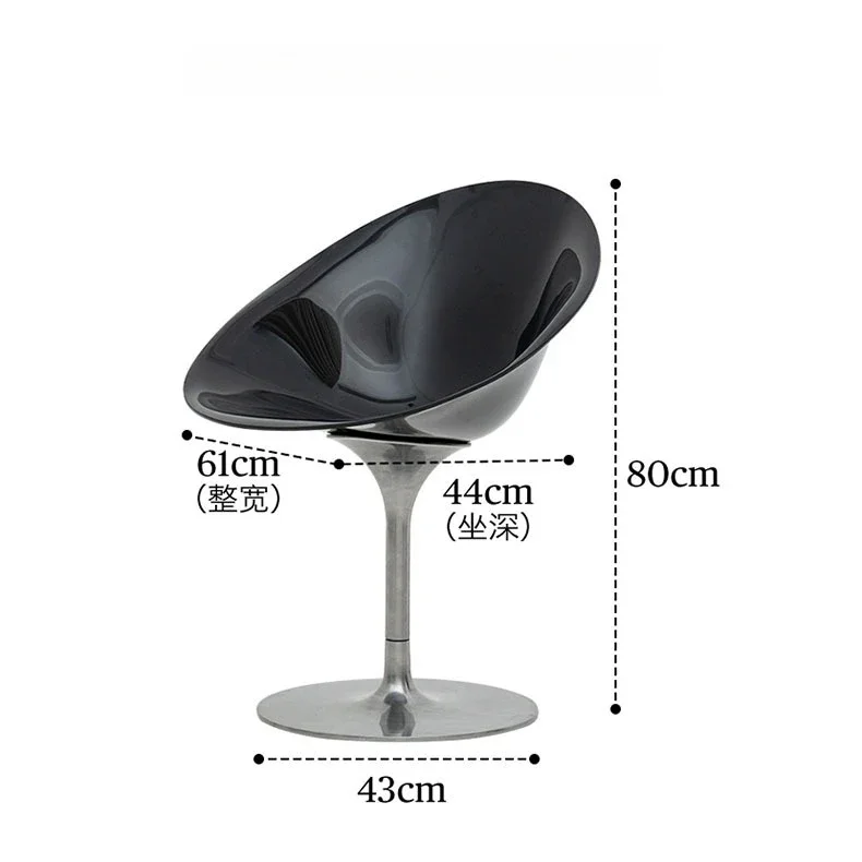 

Nordic Eros chair, casual creative swivel chair transparent, acrylic chair Nordic, negotiation chair