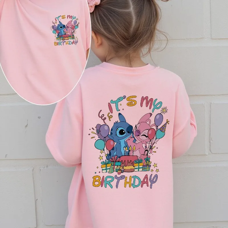 ديزني غرزة مزدوجة الوجهين الكرتون المطبوعة تي شيرت للبنين والبنات أزياء تي شيرت الصيف جديد تنفس القطن الخالص تي شيرت