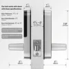 스마트 지문 도어 잠금 장치 원격 제어 열쇠가 없는 WIFI 디지털 터치스크린 잠금 장치 IP67 NFC 2개의 IC 카드로 방수 3