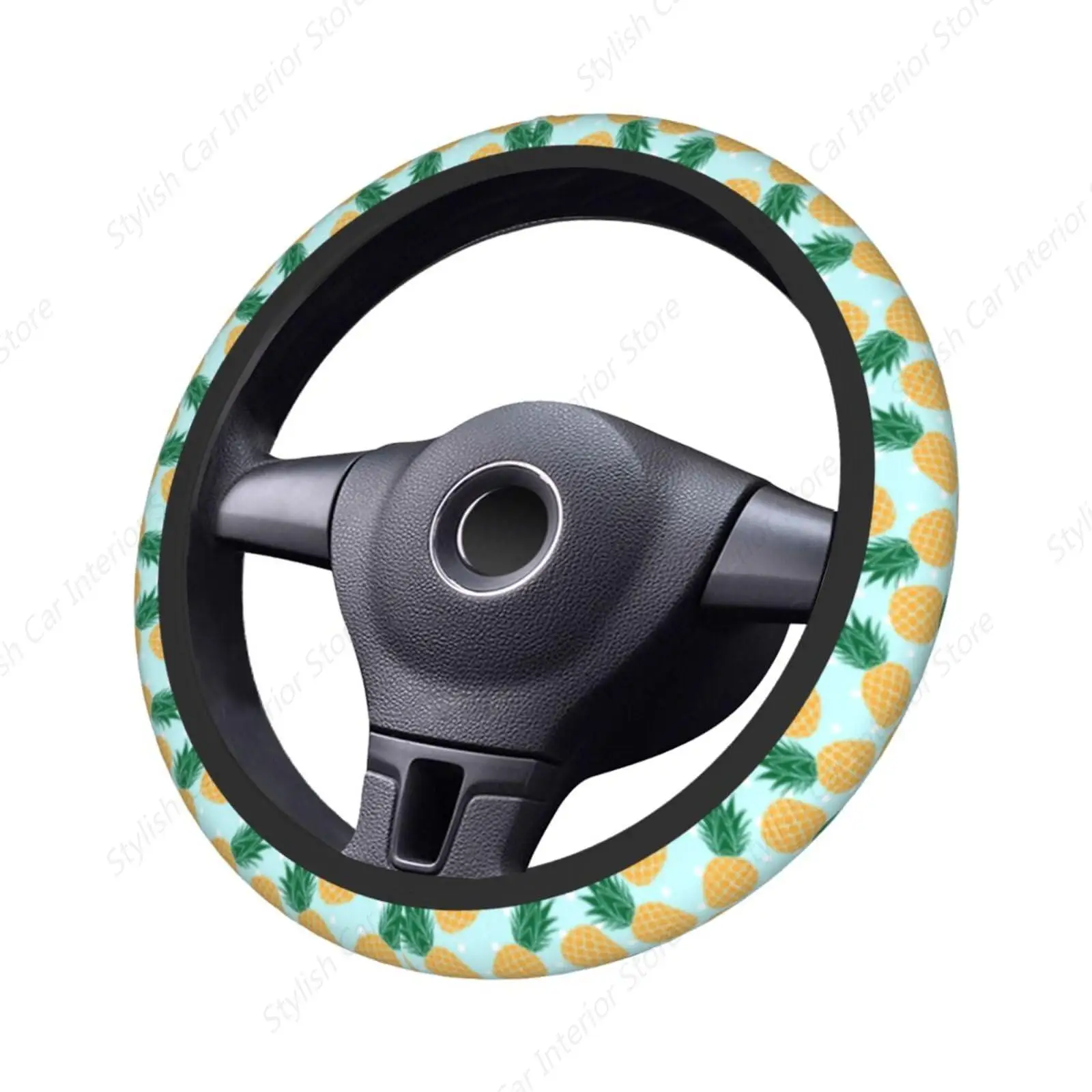 Pineapple Steering Wheel Cover Auto Steering Wheel Protector 15 inch Fit Auto SUV Vans Trucks