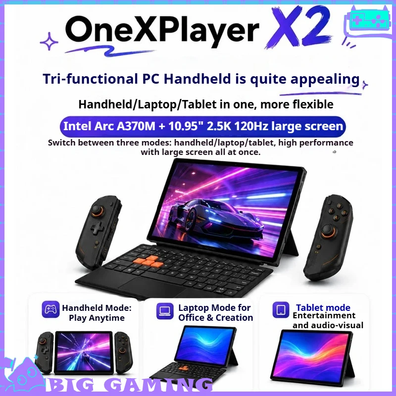 OneXPlayer X2 3‑in‑1 Gaming Handheld 10.95